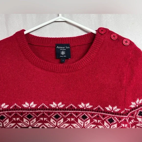 Armor Lux Wool Pull On Crewneck Sweater NWOT - Picture 3 of 6